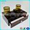 Black acrylic hotel toiletry boxes,flip lid acrylic black boxes