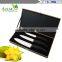 High-grade wooden box ceramic knife set Pure white ABS handle ceramic knife three-piece suit