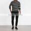 OEM mens casual long sleeves Jacquard striped sweatshirt with Round collar manufactory sweatshirt wholesale from China