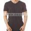 94% Cotton 6% Spandex Plain Mens Longline T Shirt with Curved Hem Stylish Short Sleeve V Neck Tee Slim Fit Gym T Shirt OEM