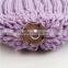 Myfur High Quality Real Raccoon Fur Bobble Wool Blend Knitted Hat Wholesale