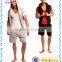 Plus Size Black Mens Demin Jeans Sleeveless Hoodie Vest