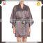 Cheap Satin Robes Wrap for Women with Kimono Sleeves and Drop Shoulders in Textural Silk Blend