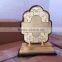 2017 New design black acrylic metal gold plated trophy with metal wooden base JKC-014