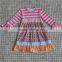 top quality stripe ruffle gril boutique dress