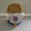Sitting design brown color plush lion toys with T-shirt and custom logo printing