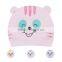 high quality cute cartoon cat knitted pure cotton baby beanie hat