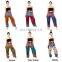 Rose Flower - Aladdin Drawstring Trousers  Hippie Festival Boho Trouser Pants