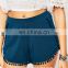 OEM Service Wholesale Pom Pom Hem Gym Sportswear Shorts