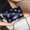 Star embroidery small square daypack bag fashion printed suede ladies bags