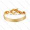 Plain wrist band rose gold color stainless steel bracelet women