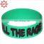 Eco-friendly silicone bracelet emboss and color filled