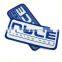 cheap custom design clothing brand logo name woven patch