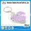 high end wholesale bling heart shape cosmetic mirror with keychain