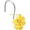 Yellow Flower Shower Curtain hooks for bathroom