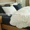100% Cotton Home Luxury Bed Sheet Bedding Set Queen Size Big Black Check Patten bed set