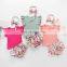 Baby Summer Clothing Infant Newborn Baby Girl Ruffled Ribbed Bodysuit Floral Shorts Headband 3Pcs Set