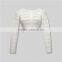 Hot Selling Sexy Perspective Round Neck Bandage Dress 3 Colors Top
