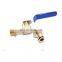 1/2 inch high pressure PTFE full port and nipple lockable cock valve hydraulic one way brass ball valve