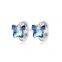 2021 New Design S925 Silver Stud Earrings Fashion Rhinestone Butterfly Stud Earrings