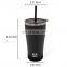 GINT Customize logo 304 Stainless Steel Pint Cups  mug Coffee cup with straw and lid