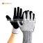 Gloves anti cut Anti cutting level C nitrile sandy finished ANSI level 3 gloves