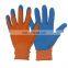 HANDLANDY 13 guange polyester liner with latex wrinkle foam dipping palm garden work gloves HDD5097