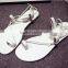 ladies roman style flat beach toe post sandals with ankle straps