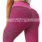Free Sample High Waist, Seamless Honeycomb Fitness Yoga Pants Scrunch Butt Lift Leggings For Women/