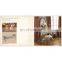 208 golden royal design bedroom furniture genuine leather antique King size bed frame