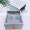 Pearlised Regal Blue Rigid lid&bottom style  jewelry Box&bags sets