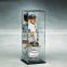 countertop baseball man figure plastic model box holder acrylic model display case