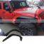 J141 Avengers Fender Flares W rangler Accessories Matte Black Aluminum Alloy Car Eyebrow Fit For Jeep W rangler JK 07-17