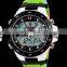 SKMEI 1016 Fashion Dual Display Wristwatches Rubber Strap Back Light Water Resistant LED Digital and Quartz Watches Men