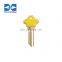 Hot Selling SC1 custom key blanks with plastic head brass material dimple door blank keys