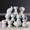INS Modern Creative Body Shape Girl White Nordic Ceramic Vase Flower Pot Ceramic Ornaments For Home Decor Tabletop