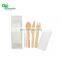 Yada Disposable Natural Wood Cutlery Spoon Fork Knife Sets Pack With paper Wrapped Individually Disposable Cutlery Set