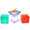 illuminated outdoor furniture led cube chair disco led table hookah vip seating