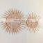 Hot Sale Large golden wicker sun wall hanging, Boho wall basket art for home decor Vietnam Supplier