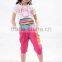 2015 Children Sports Wear Plain T-Shirt and Sport Pants / Wholesale Clothing Made in China Jiangxi