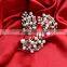 Fashion design hot sale charming ladies brooch rhinestone pearl shaped jewelry