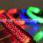 Leopard-print flat fibre LED collar light pet dog collar supports customized size