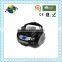 Silver White Color LCD Display AM FM Radio CD Boombox with Metal Speakers Grill