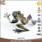 Charming design metal frog with flower 17x17x31CMH HG4962 novelty handicrafts for wholesales