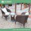 Wholesale 3 pcs brown wicker homebase poly rattan garden furniture with colorful cusions