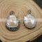 LFD-003P wholesale ~ Water Drop Pearl Pave Rhinestone Charms Pendants For Necklace Jewelry Finding Gift