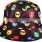 China hot sale sublimation emoji children bucket hat