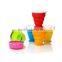 hotsale food grade Heat Resistance silicone foldable cup/OEM silicone folding cup with cover