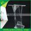 transparent plexiglass speak stage with 500mm*380mm*1180mm, square clear acrylic speak stage with gross weight 40kg