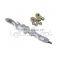 BJ-SL288-08 Custom Three Centered Skulls Aluminum Chrome Motorbike Shift Linkage